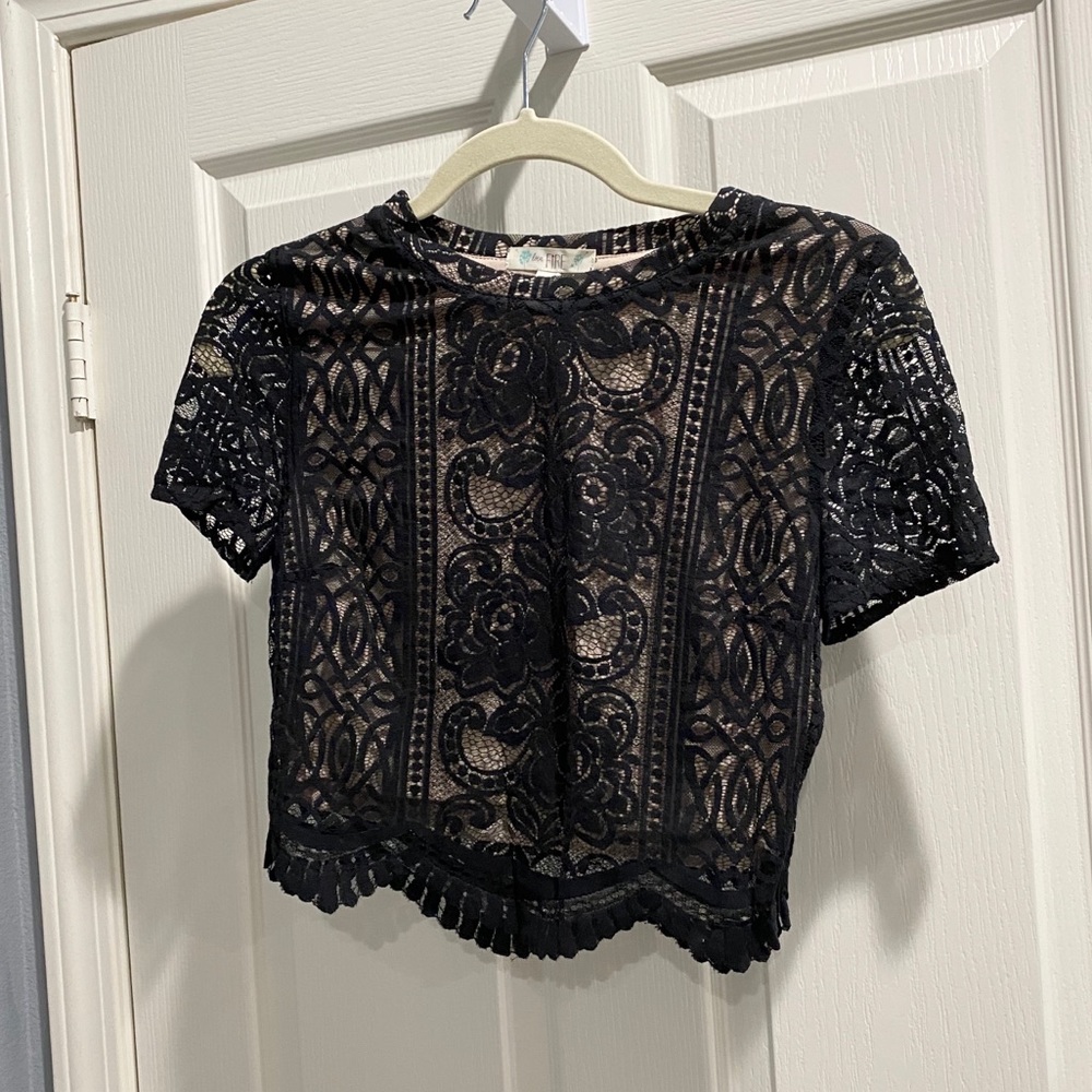 Lace crop top